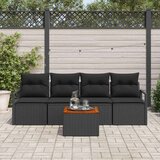 Sjedeća garnitura za vrt 5 kom. Bež i krema poliratan 230 x 62 x 69 cm | shoptok.hr