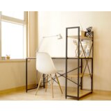 Kondela Pisalna/večnamenska miza, barva hrasta/črna, VEINA | Shoptok.si