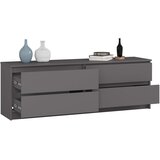 AKORD Komoda, 4 Predali, Grafitno Siva, (5000332319) | Shoptok.si
