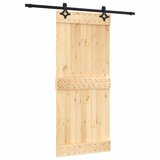 vidaXL Drsna vrata s kompletom vodil 90x210 cm trdna borovina, (20998499) | Shoptok.si