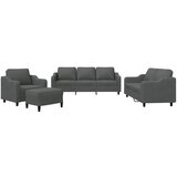 vidaXL sedežna garnitura 4-delna z blazinami temno sivo blago, (20924990) | Shoptok.si