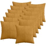 Presvlaka za jastuk 12 pcs ALMELO Žuta 50 x 50 cm Kord Slike