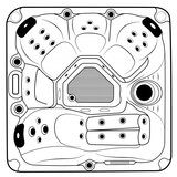 Sanotechnik zunanji masažni bazen palma (SPA14) | Shoptok.si