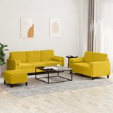 3-dijelni set sofa s jastucima žuti baršunasti | shoptok.hr