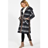 Dewberry Z6605 LADIES' COAT-PLAID COFFEE | Shoptok.si