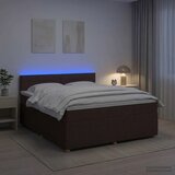  Boxspring krevet s madracem Tamno smeđa 160 x 200 cm Tkanina - Tamno smeđa 160 x 200 cm Dizajn linija Cijene