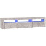 TV ormarić s LED svjetlima siva boja betona 180x35x40 cm | shoptok.hr