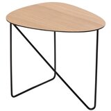 LIND DNA Kovinska klubska mizica v naravni barvi 37x44 cm Curve M Wood – Cene