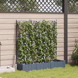 vidaXL Vrtne sadilice Svjetlosiva Plastika 120 x 40 x 125,5 cm Cijene