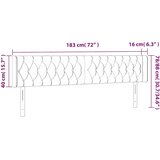  Uzglavlje s ušima tamnozeleno 183x16x78/88 cm baršunasto | Eponuda.com