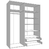 Garderobna omara LEON 4D | Shoptok.si