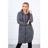 Kesi Long insulated sweatshirt with a graphite hood Cene