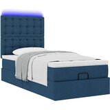 vidaXL Otomanski okvir kreveta s madraca plavi 90x190cm od tkanine | shoptok.hr