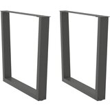 vidaXL noge jedilne mize v-oblika 2 kosa antracit 80x(72-73,3)cm jeklo Cene