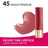 Bourjois Rouge Velvet The Lipstick dugotrajni ruž za usne s mat efektom nijansa 45 Mauv Ringue 2.4 g | shoptok.hr