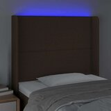  Posteljno vzglavje temno rjavo 93x16x118/128 cm blago, (20954119) | Shoptok.si