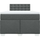 vidaXL Box spring postelja z vzmetnico temno siva 120x190 cm blago, (21308954) | Shoptok.si