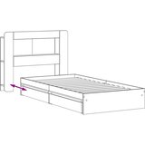  Okvir kreveta s pohranom Crna 75 x 190 cm Konstruirano drvo | shoptok.hr