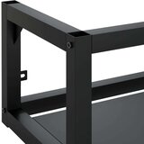 vidaXL Zidni okvir za kupaonski umivaonik crni 40x38x31 cm željezni | shoptok.hr