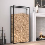vidaXL Stalak za drva za ogrjev mat crni 80 x 28 x 154 cm čelični Cijene