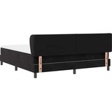  s opruga kutije s uzglavljem Crna 180 x 200 cm Baršun | shoptok.hr