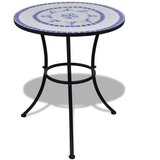 vidaXL Bistro miza modra in bela 60 cm mozaik, (20580761) Cene
