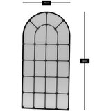 Hanah home podno ogledalo ovalis, 90 cm x 180 cm, crno | Eponuda.com