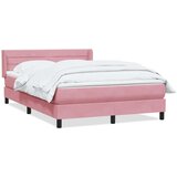 Box spring postelja z vzmetnico roza 140x220 cm žamet, (22010953) | Shoptok.si