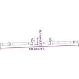vidaXL Komplet opreme za drsna vrata 183 cm jeklo črne barve | Shoptok.si