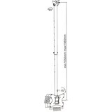 Cabletech crni stropni nosač za LCD | shoptok.hr