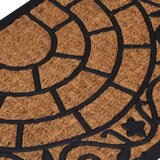 vidaXL Predpražnik polkrožen 45x75 cm guma in kokosova vlakna | Shoptok.si