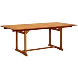 vidaXL Vrtna jedilna miza (150-200)x100x75 cm trden akacijev les Cene
