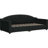  Dnevni krevet na razvlačenje crni 90 x 190 cm od tkanine | shoptok.hr