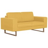 Maison Chic kavč - Sofa - Kanape dvosed iz blaga rumen, (21726727) Cene