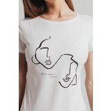 Legendww ženska majica u boji slonove kosti sa printom devojke 7032-9566-02 cene