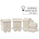 Molarem Home Božićni ukras porculanski vlakić s vagonima i LED svjetlom - 28,8 x 6,6 x 10,5 cm Cijene