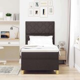 Box LED Box Spring Postelja Temno rjava 90 x 190 cm blago, (5000126635) | Shoptok.si