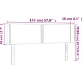  LED uzglavlje tamnosmeđe 147x16x78/88 cm od tkanine | shoptok.hr