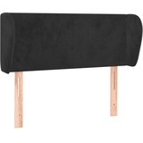  Uzglavlje s ušima crno 93x23x78/88 cm baršunasto | shoptok.hr