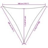  Jedro za zaštitu od sunca 160 g/m² Trokutasto svijetlosivo 3x3x3 m HDPE | shoptok.hr
