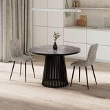 Bessagi Home Jedilna Miza Pela, Siva, Črna, Ø 110cm | Shoptok.si