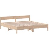  Okvir kreveta s uzglavljem 200 x 200 cm od masivne borovine | shoptok.hr