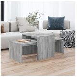 vidaXL komplet klubskih mizic siv sonoma 100x48x40 cm konstruiran les | Shoptok.si