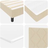 Box Spring Krevet s Madracem Kremasti 90x200 cm Tkanina | shoptok.hr