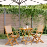 vidaXL 3-dijelni bistro set od tkanine i masivnog drva krem bež Cijene