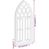  Ogledalo crno 70 x 30 cm željezno za unutarnju upotrebu | shoptok.hr