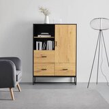 Bessagi Home Vitrina Giorgia, Barva Hrasta, Črna | Shoptok.si