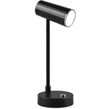 Tri O Sjajno crna LED stolna lampa s mogućnosti zatamnjivanja (visina 28 cm) Lenny –