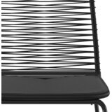  5-dijelni vrtni blagovaonski set crni Crna Dužina stola 160 cm | Shoptok.si