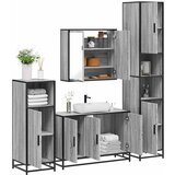 vidaXL 4-dijelni set kupaonskog namještaja siva boja hrasta drveni | shoptok.hr